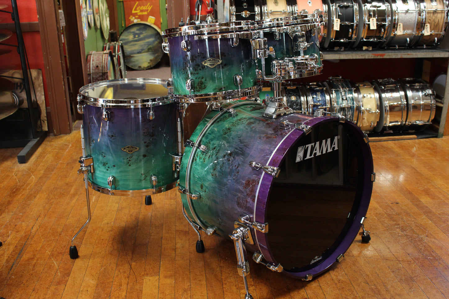 Tama Starclassic Walnut/Birch Outfit in Nebula Mappa Burl Fade 16x22 8x10 9x12 14x16