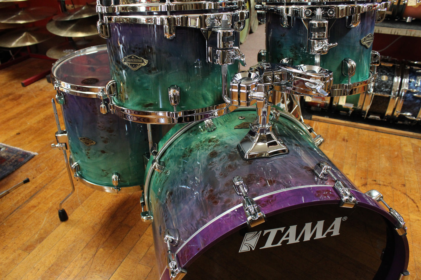 Tama Starclassic Walnut/Birch Outfit in Nebula Mappa Burl Fade 16x22 8x10 9x12 14x16