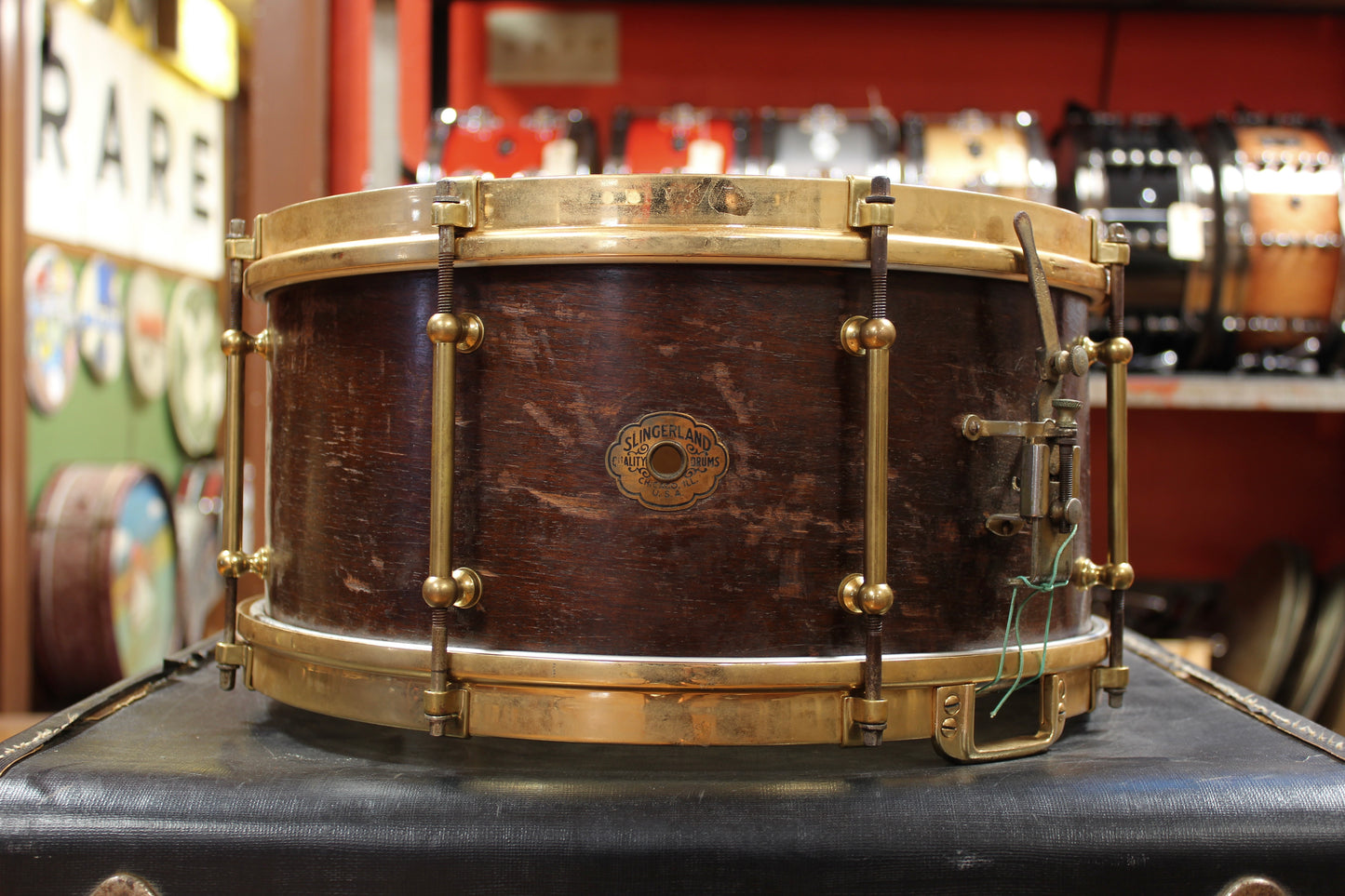 1930s Slingerland 6.5x14 Professional Model Snare Drum in Mahogany