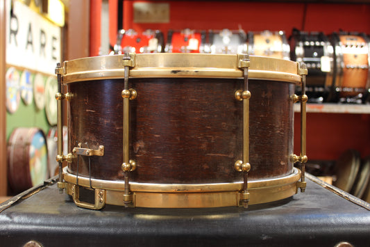 1930s Slingerland 6.5x14 Professional Model Snare Drum in Mahogany