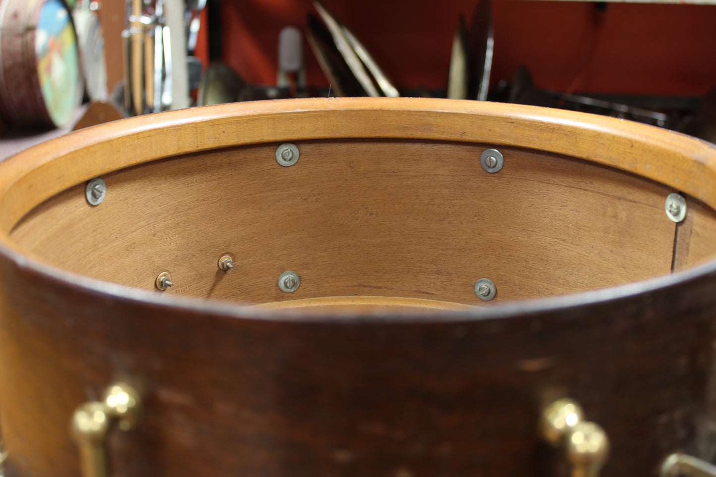 1930s Slingerland 6.5x14 Professional Model Snare Drum in Mahogany