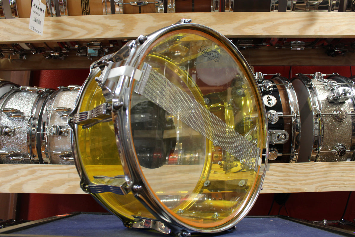 Ludwig 6.5x14 Vistalite Snare Drum in Yellow