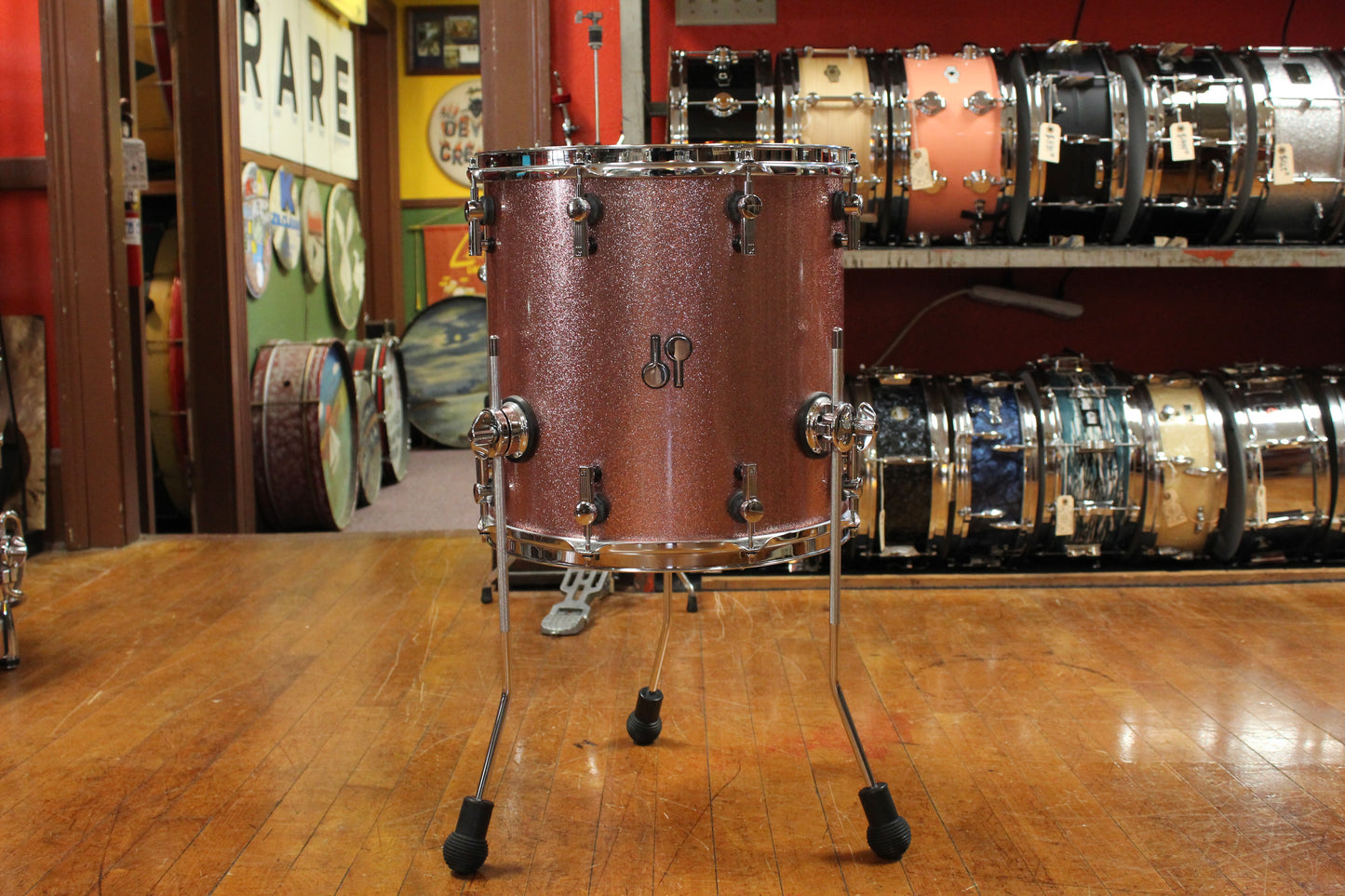 Sonor SQ2 Vintage Maple in Bright Copper Sparkle 14x18 8x12 14x14