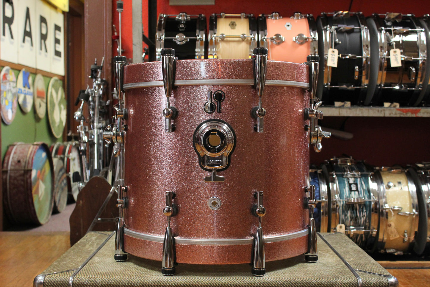 Sonor SQ2 Vintage Maple in Bright Copper Sparkle 14x18 8x12 14x14