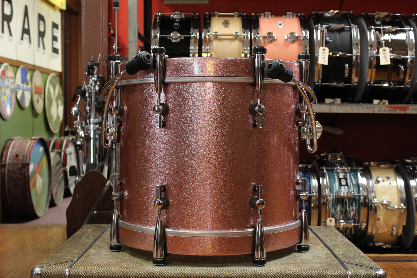 Sonor SQ2 Vintage Maple in Bright Copper Sparkle 14x18 8x12 14x14