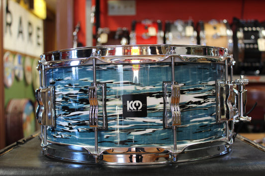 Kings Custom Drums 6.5x14 Snare Drum in Blue Oyster Pearl