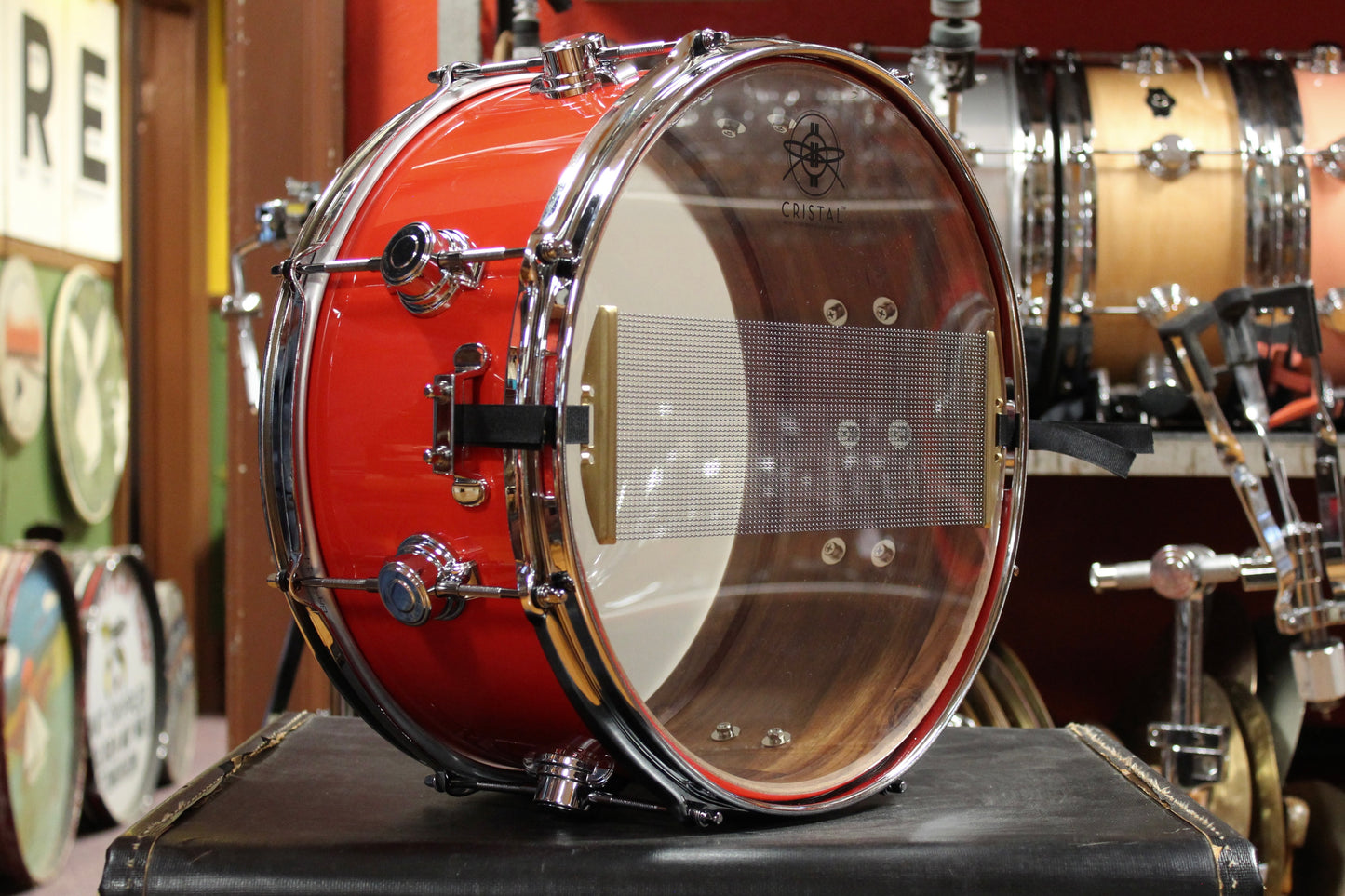 George Way 7x14 Aristocrat Snare Drum in Hot Red