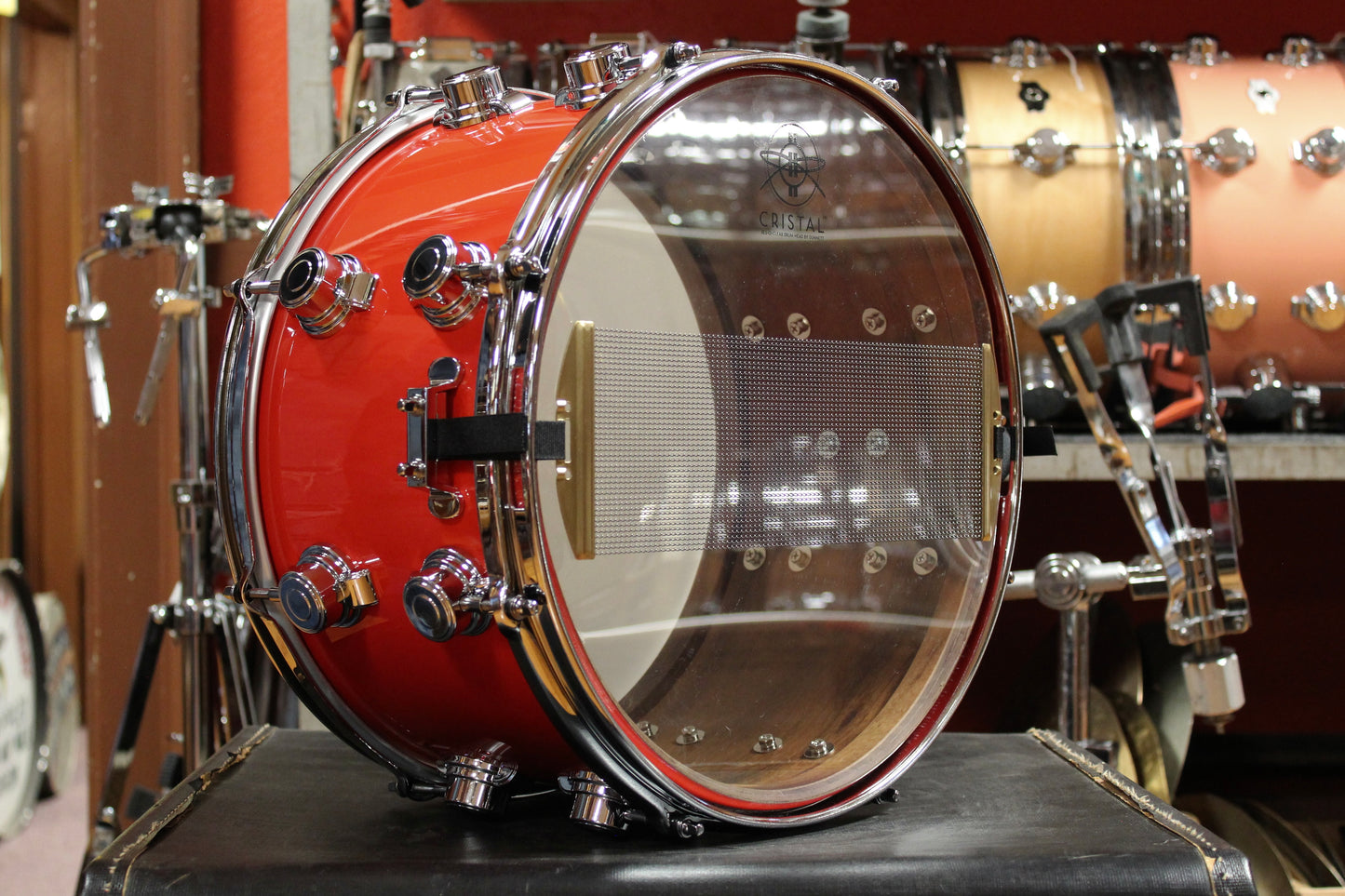 George Way 8x14 Aristocrat Snare Drum in Hot Red