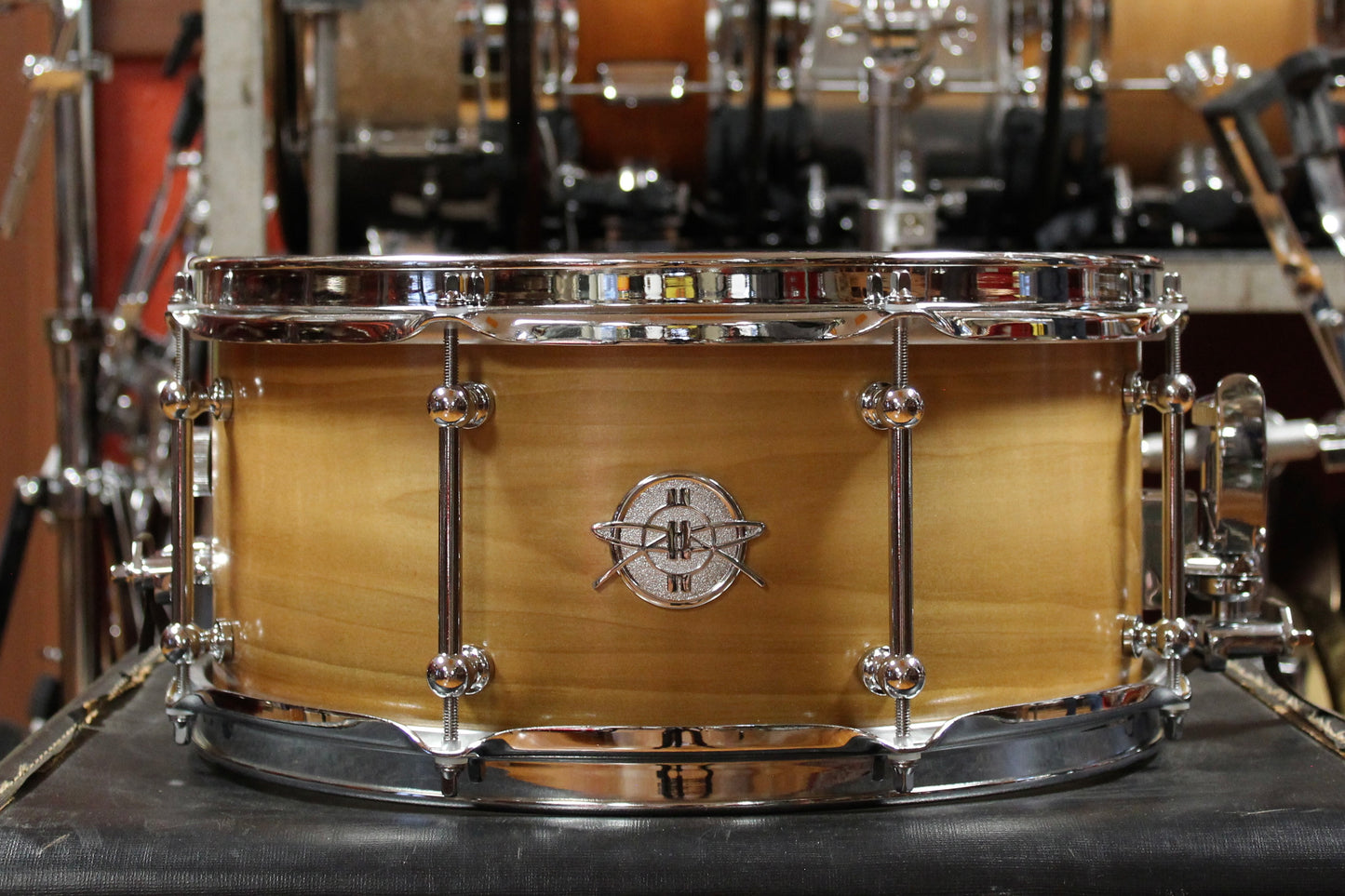 Dunnett 6.5x14 Milkwood Monoply Snare Drum in Natural Finish