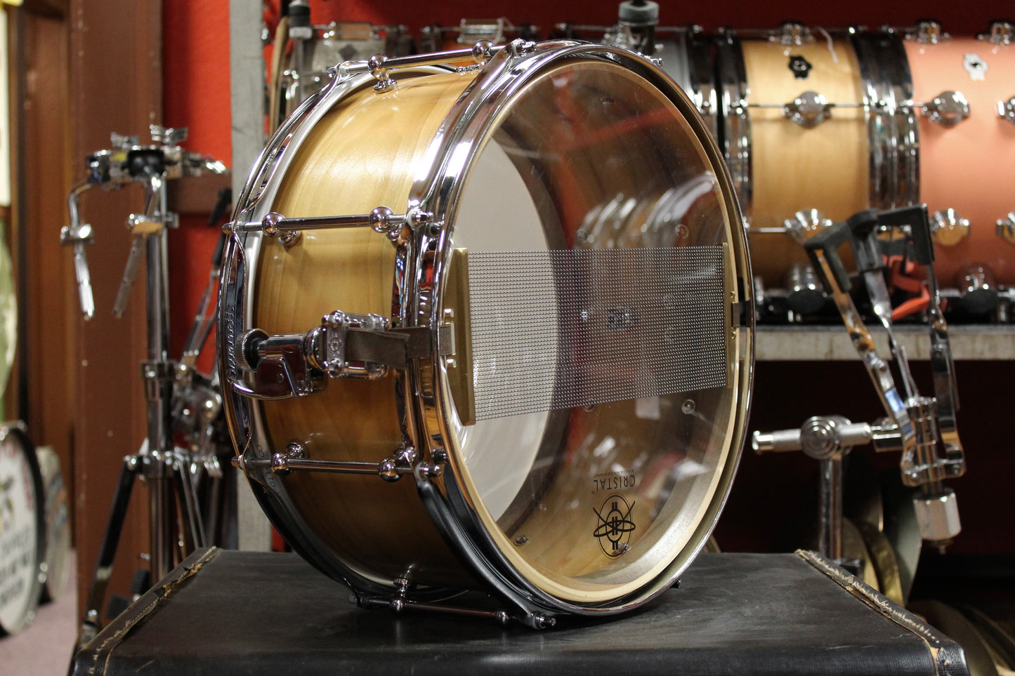 Dunnett 6.5x14 Milkwood Monoply Snare Drum in Natural Finish
