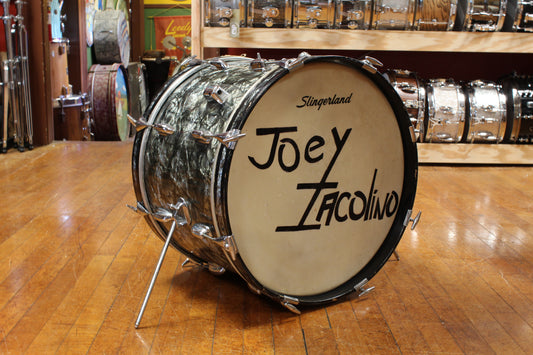 1960s Slingerland Gene Krupa Deluxe in Black Diamond Pearl 14x20 9x13 16x16