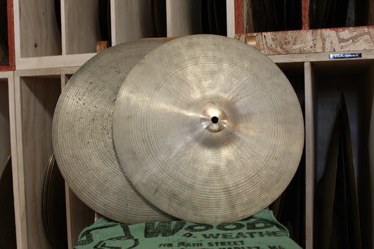1970s A. Zildjian 14" New Beat Hi-Hats 1054/1495g