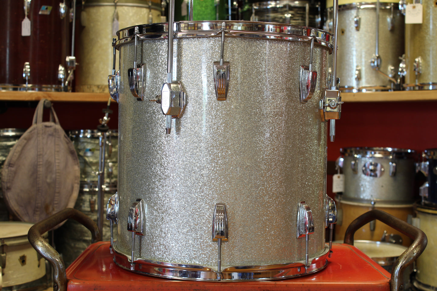 1969 Ludwig Hollywood in Silver Sparkle 14x22 16x16 9x13 8x12