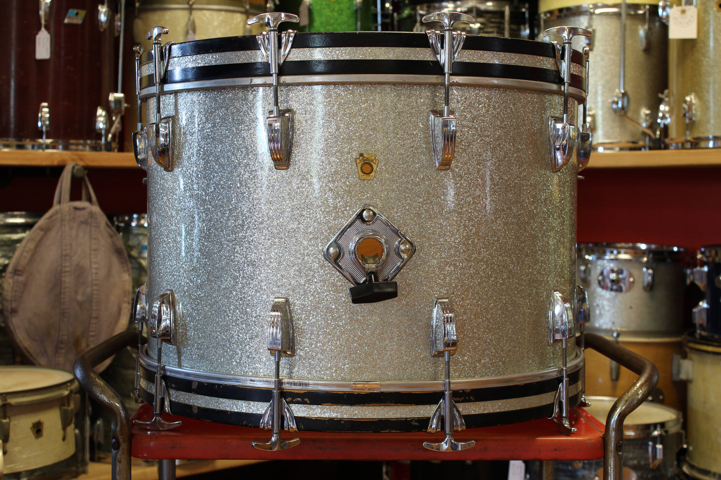 1969 Ludwig Hollywood in Silver Sparkle 14x22 16x16 9x13 8x12