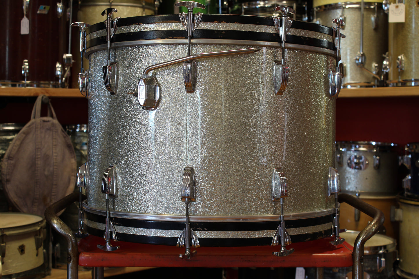 1969 Ludwig Hollywood in Silver Sparkle 14x22 16x16 9x13 8x12