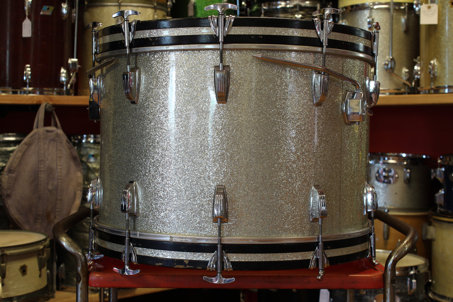 1969 Ludwig Hollywood in Silver Sparkle 14x22 16x16 9x13 8x12