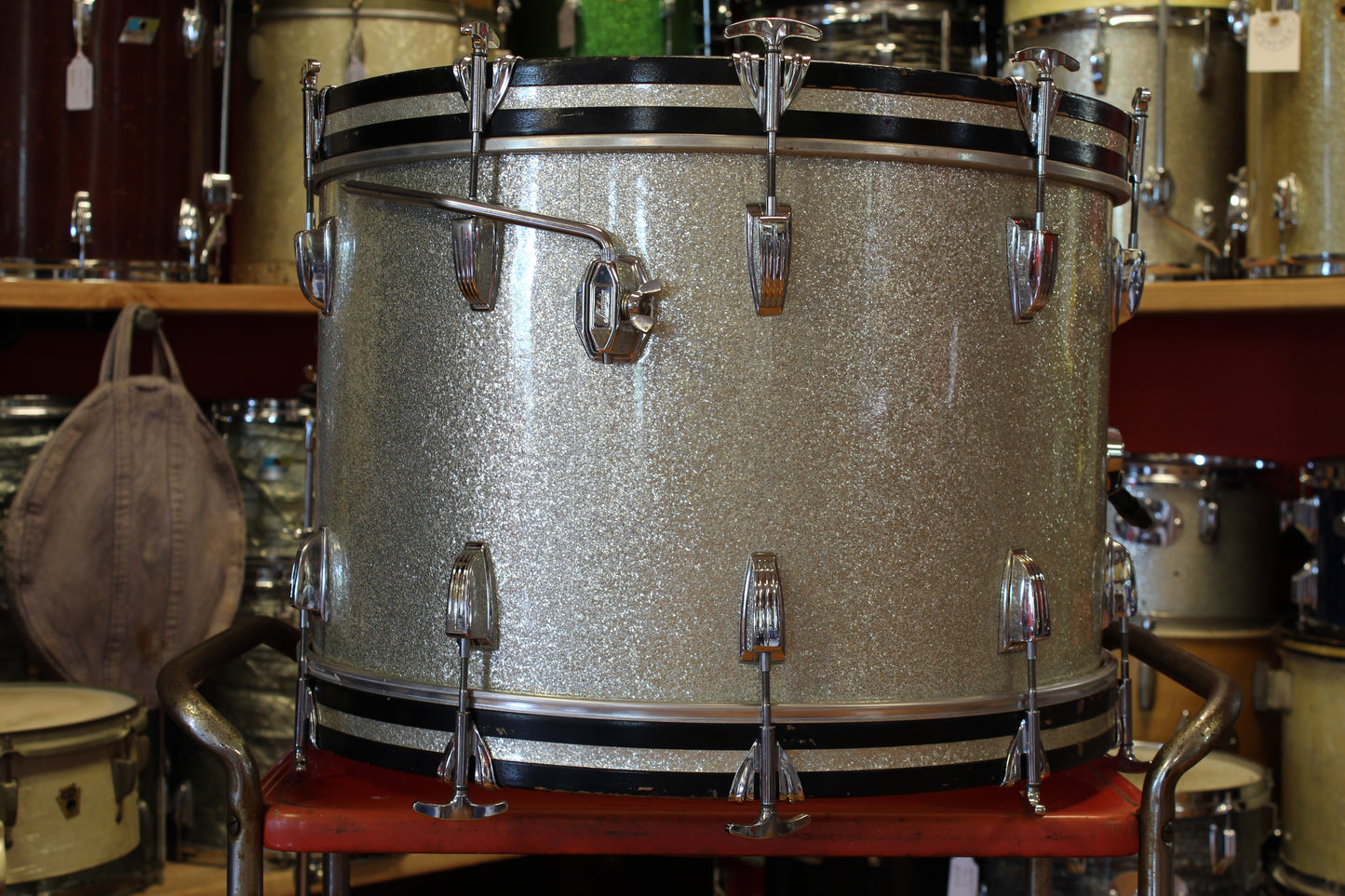 1969 Ludwig Hollywood in Silver Sparkle 14x22 16x16 9x13 8x12