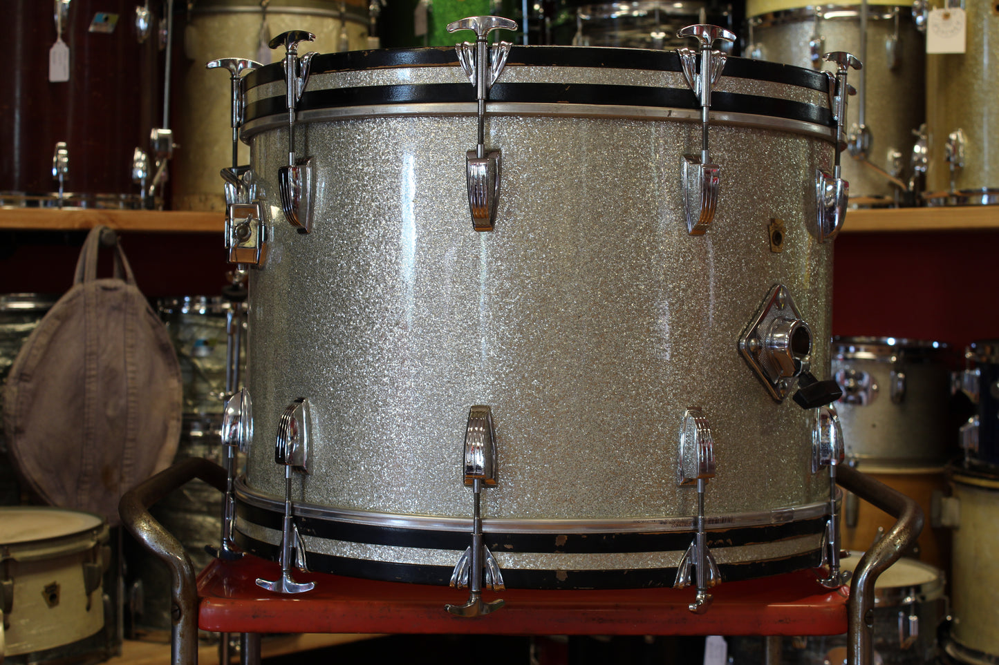 1969 Ludwig Hollywood in Silver Sparkle 14x22 16x16 9x13 8x12