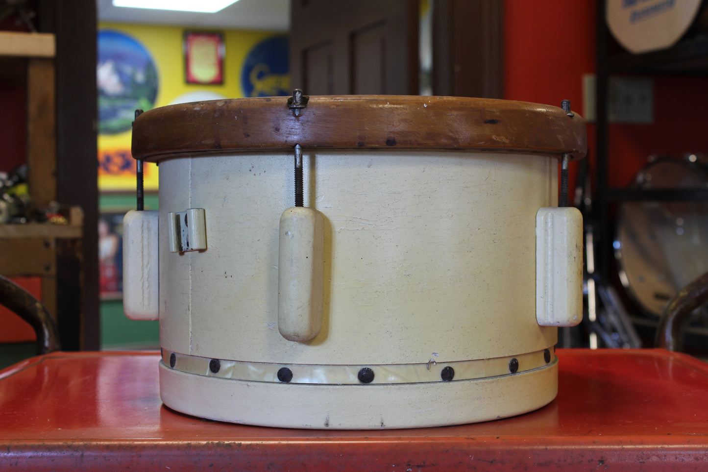 1940's Ludwig Victory 7"x11" Tom Tom in White (Natural Hoop)