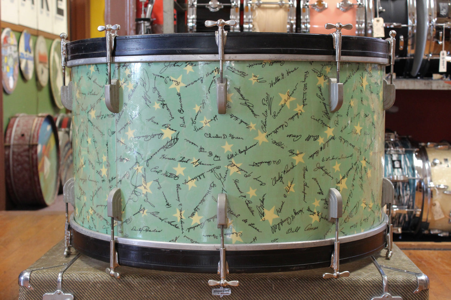 1940s Leedy 14x26 Bass Drum - Autograph of the Stars