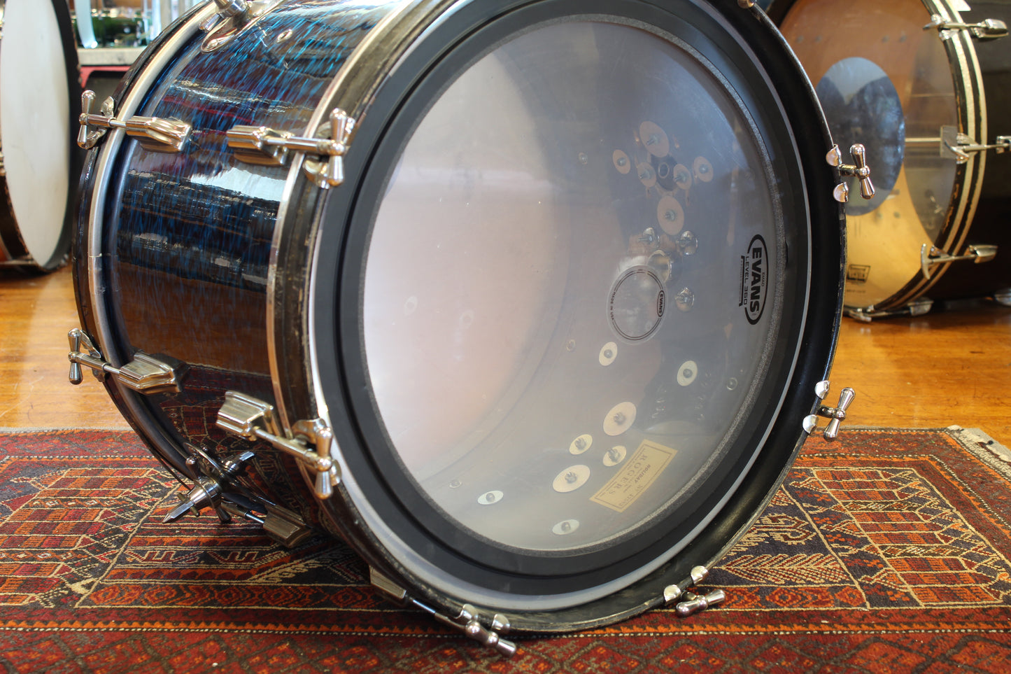 1960's Rogers 14"x20" Bass Drum in Blue Onyx