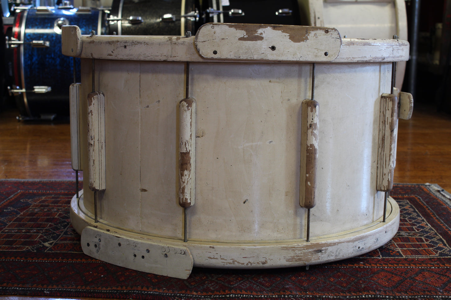 1940's Ludwig & Ludwig Victory 14"x26" Bass Drum in White Lacquer