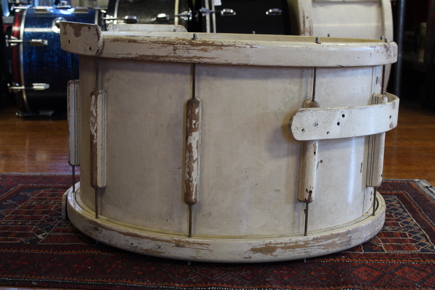 1940's Ludwig & Ludwig Victory 14"x26" Bass Drum in White Lacquer