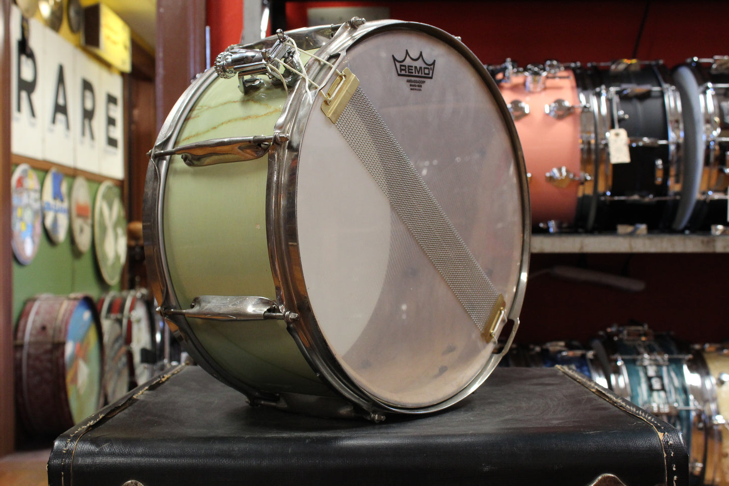1930s WFL 7"x14" All-American Swing Model Snare Drum in Marble Finish