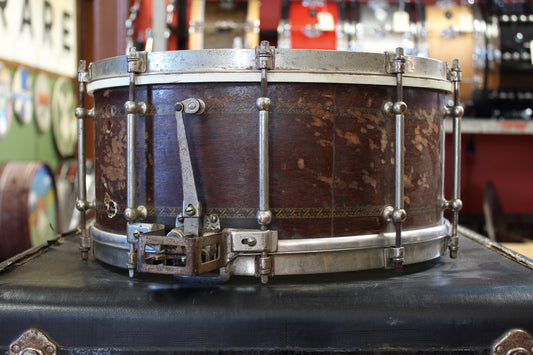 1920s Ludwig & Ludwig 6.5x14 Super-Sensitive with Decorative Inlay
