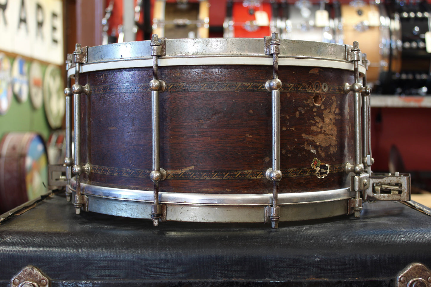 1920s Ludwig & Ludwig 6.5x14 Super-Sensitive with Decorative Inlay