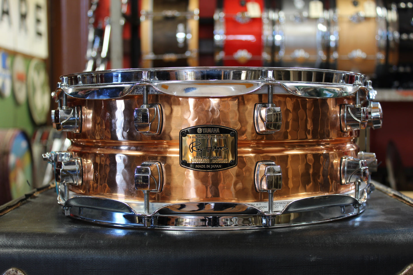 00s Yamaha 5.5x14 Roy Haynes Signature Snare Drum in Hammered Copper