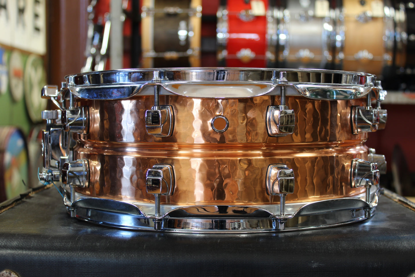 00s Yamaha 5.5x14 Roy Haynes Signature Snare Drum in Hammered Copper