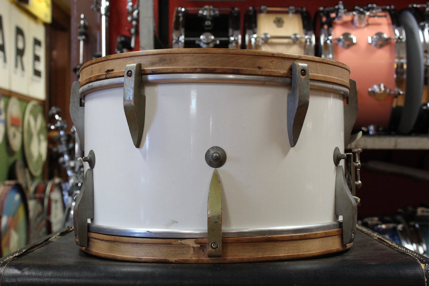 1940s WFL 8x14 Victorious Snare Drum in White
