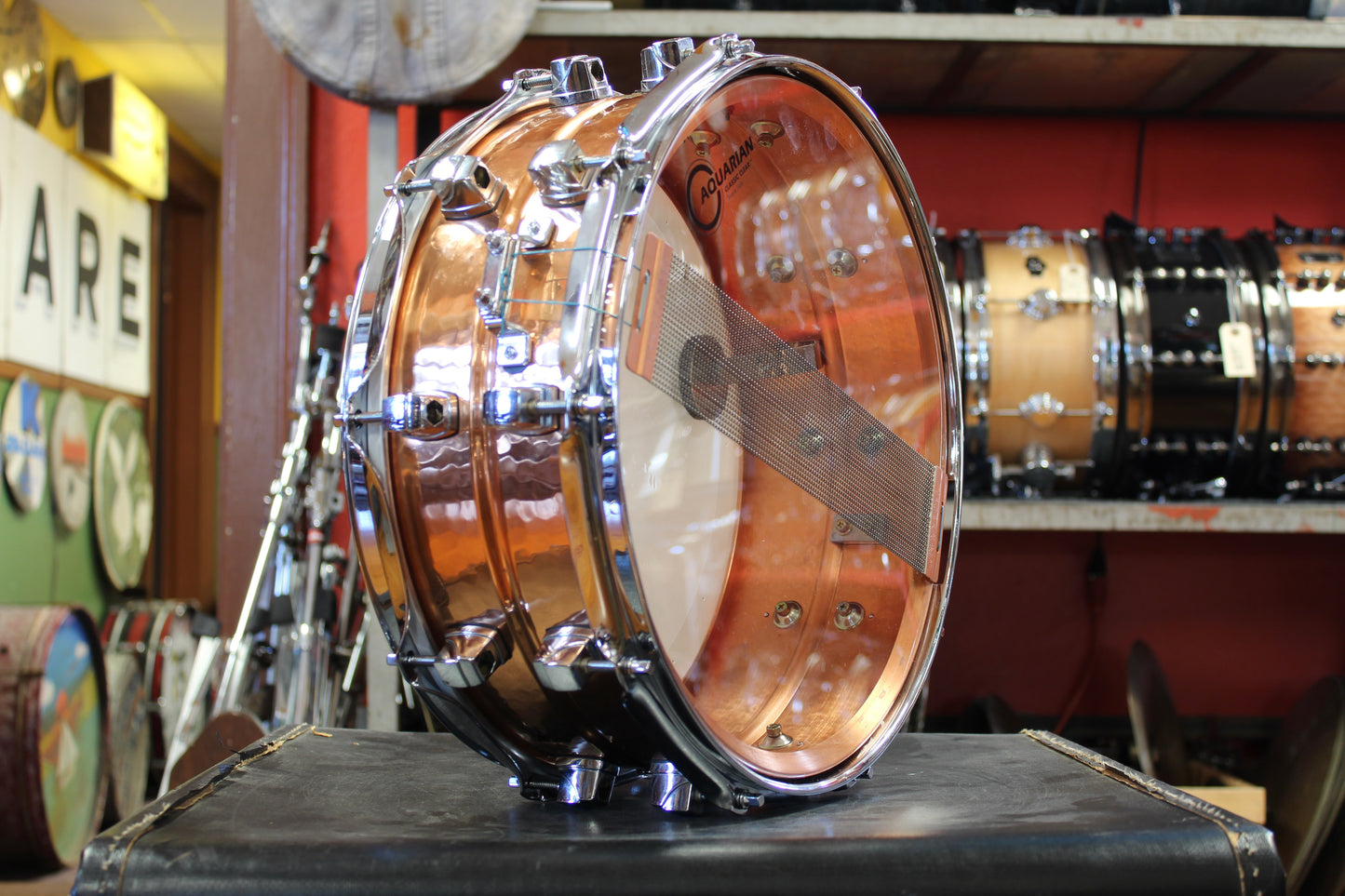 00s Yamaha 5.5x14 Roy Haynes Signature Snare Drum in Hammered Copper