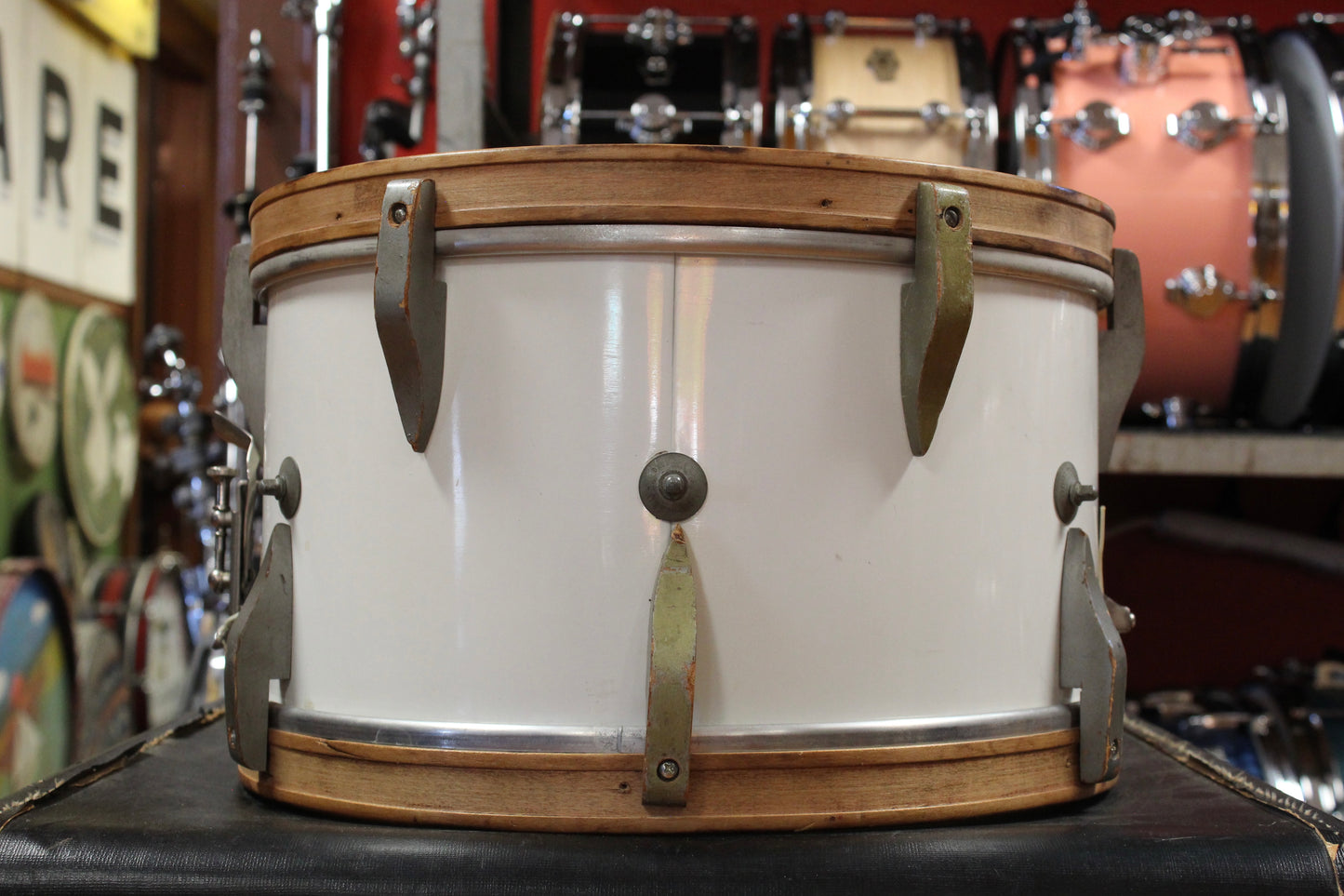 1940s WFL 8x14 Victorious Snare Drum in White