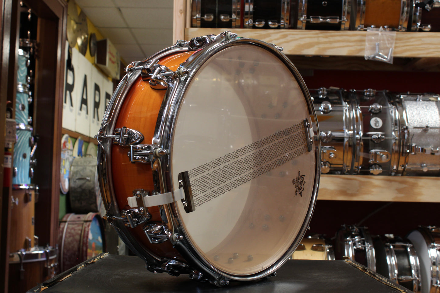 1990s Ayotte Custom Maple Sunburst Drum Kit 14x20 14x14 8x12 5.5x14