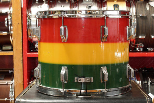 1960's Rogers 12"x15" Marching Snare in Red/Yellow/Green Duco
