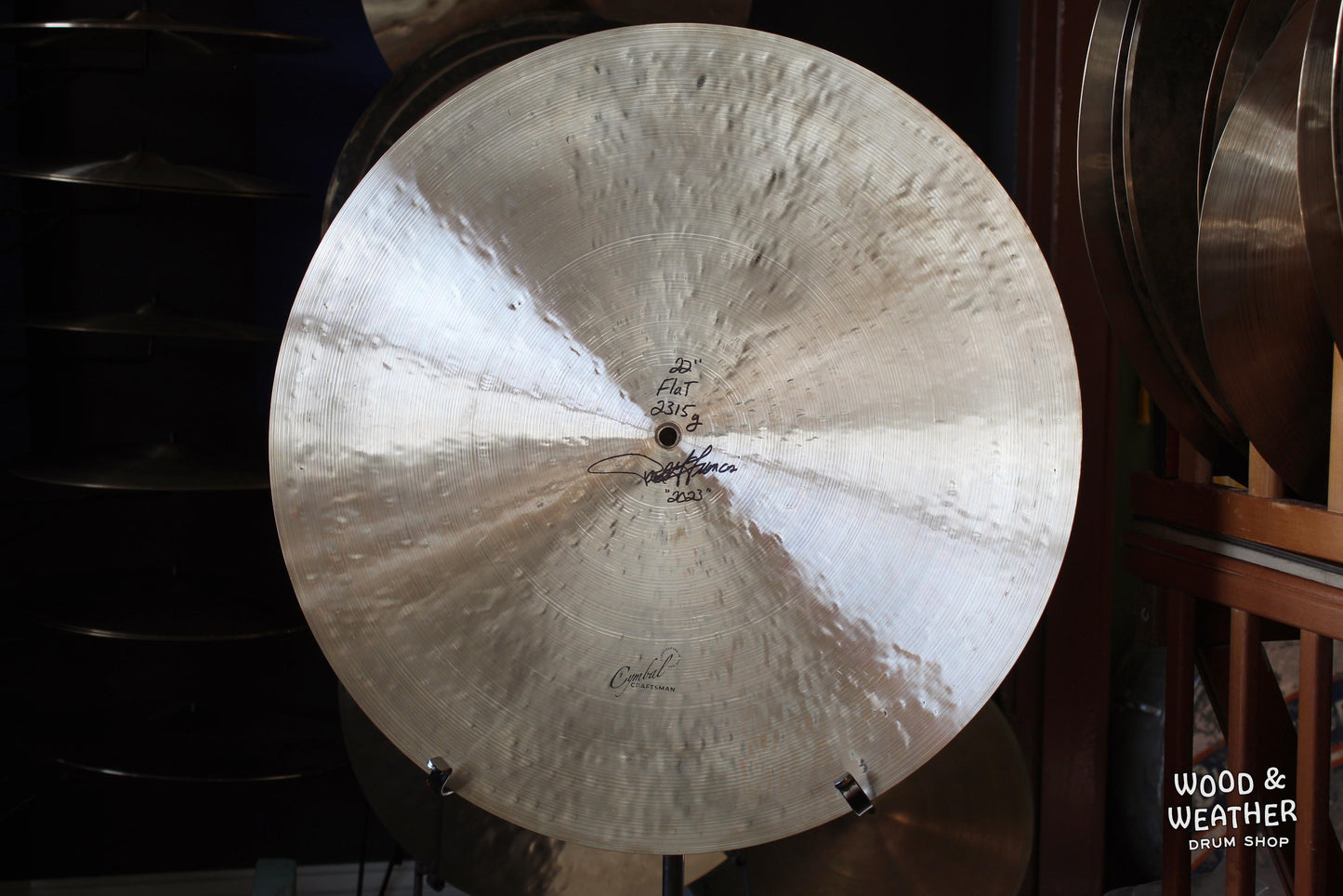 Cymbal Craftsman 22" Hand Hammered Flat Ride Cymbal 2315g