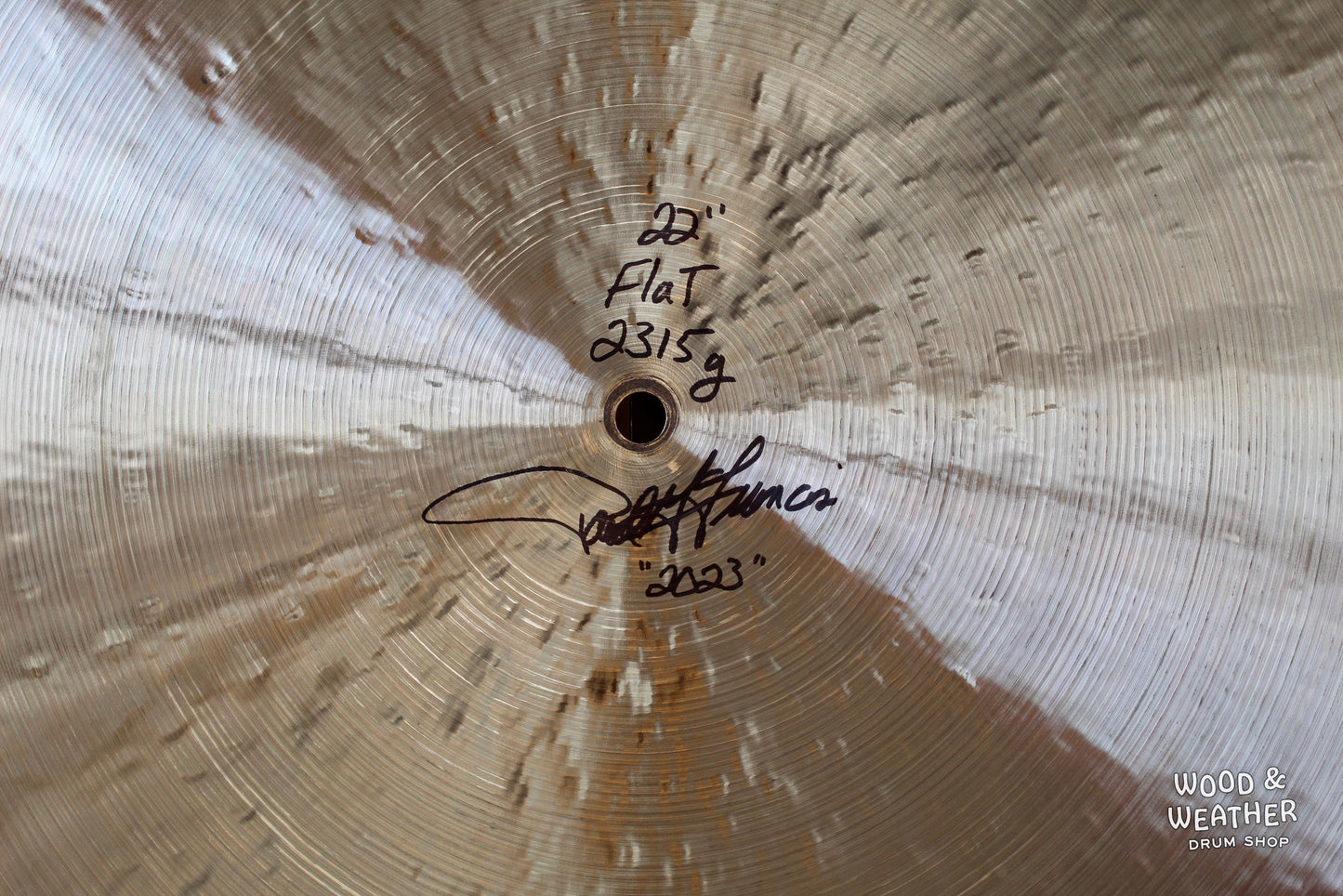 Cymbal Craftsman 22" Hand Hammered Flat Ride Cymbal 2315g