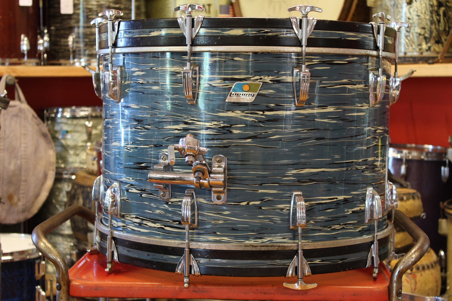 1970's Ludwig Super Classic in Bowling Ball Blue Oyster 14x22 16x16 9x13
