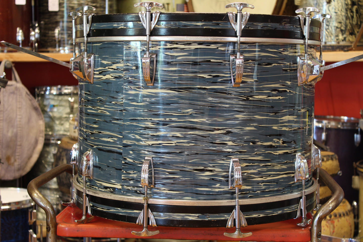 1970's Ludwig Super Classic in Bowling Ball Blue Oyster 14x22 16x16 9x13
