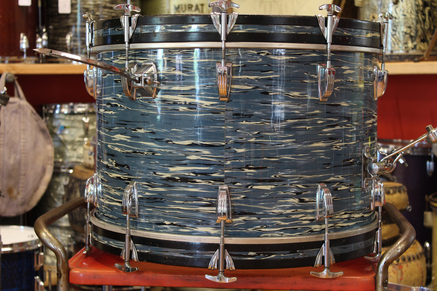 1970's Ludwig Super Classic in Bowling Ball Blue Oyster 14x22 16x16 9x13