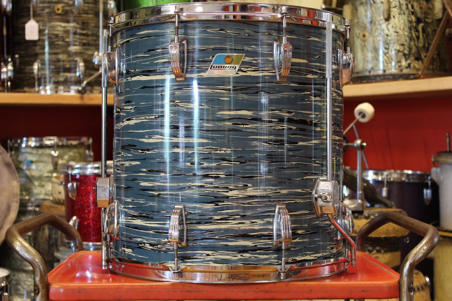 1970's Ludwig Super Classic in Bowling Ball Blue Oyster 14x22 16x16 9x13