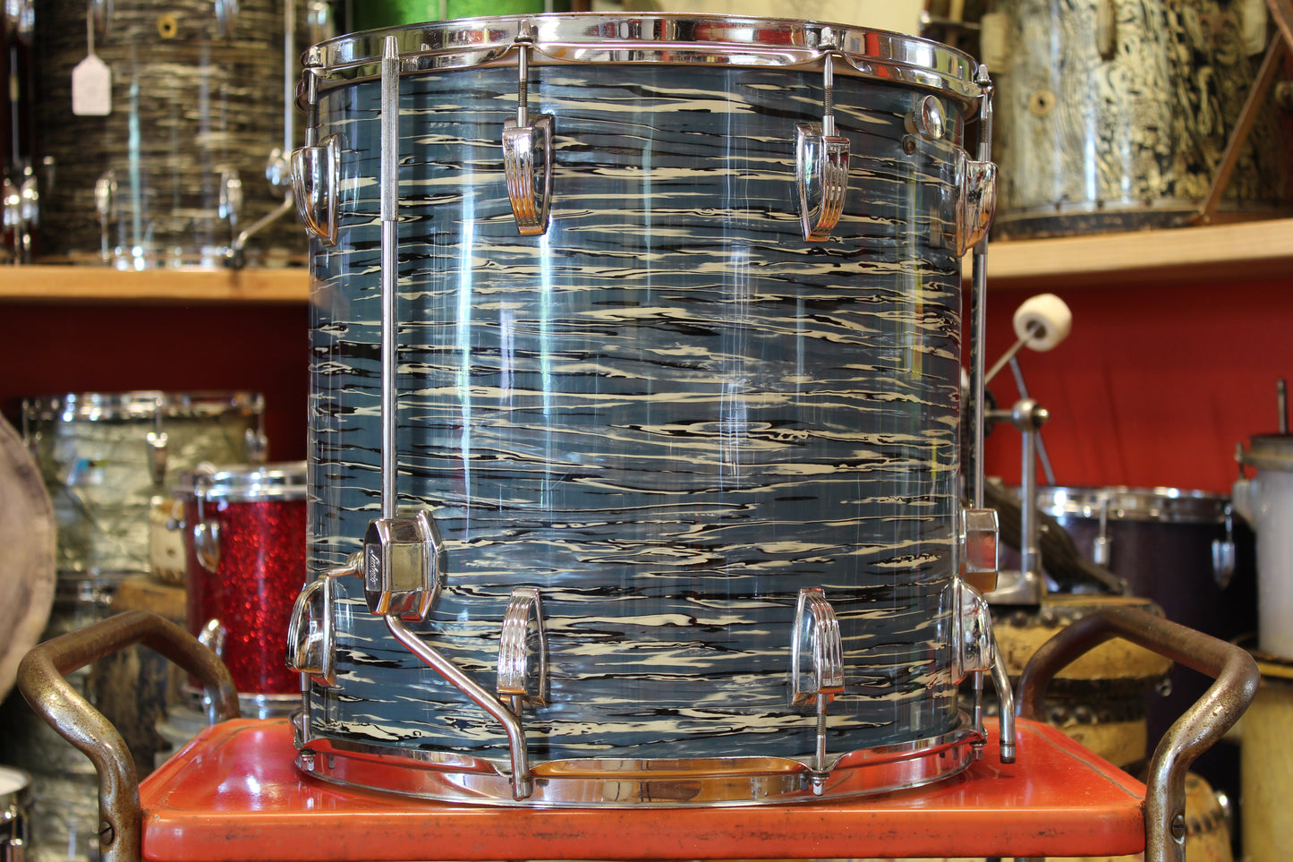 1970's Ludwig Super Classic in Bowling Ball Blue Oyster 14x22 16x16 9x13