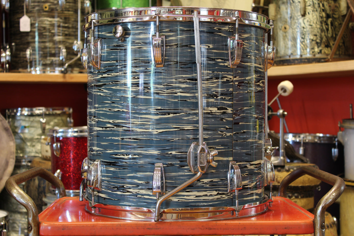 1970's Ludwig Super Classic in Bowling Ball Blue Oyster 14x22 16x16 9x13