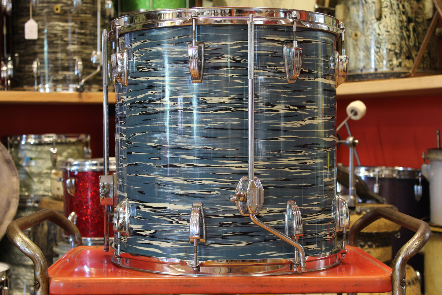 1970's Ludwig Super Classic in Bowling Ball Blue Oyster 14x22 16x16 9x13