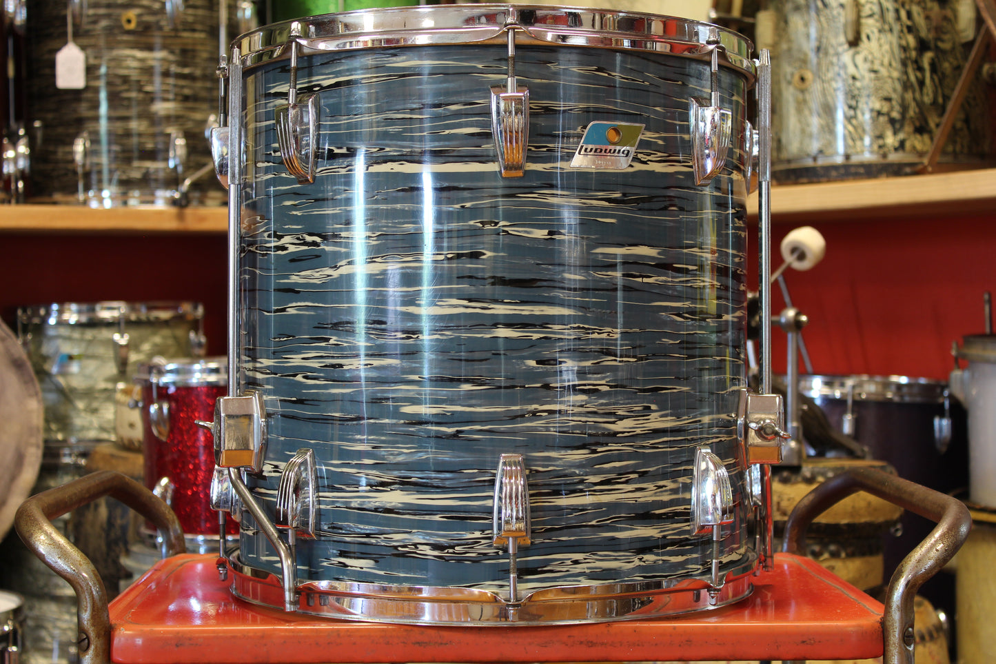 1970's Ludwig Super Classic in Bowling Ball Blue Oyster 14x22 16x16 9x13