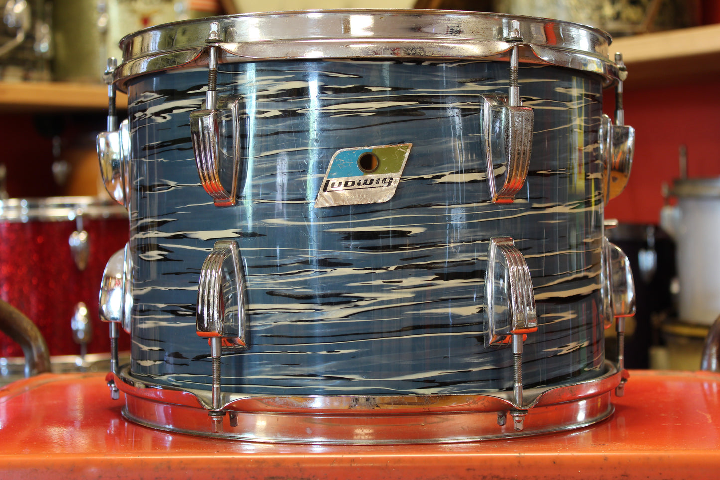 1970's Ludwig Super Classic in Bowling Ball Blue Oyster 14x22 16x16 9x13