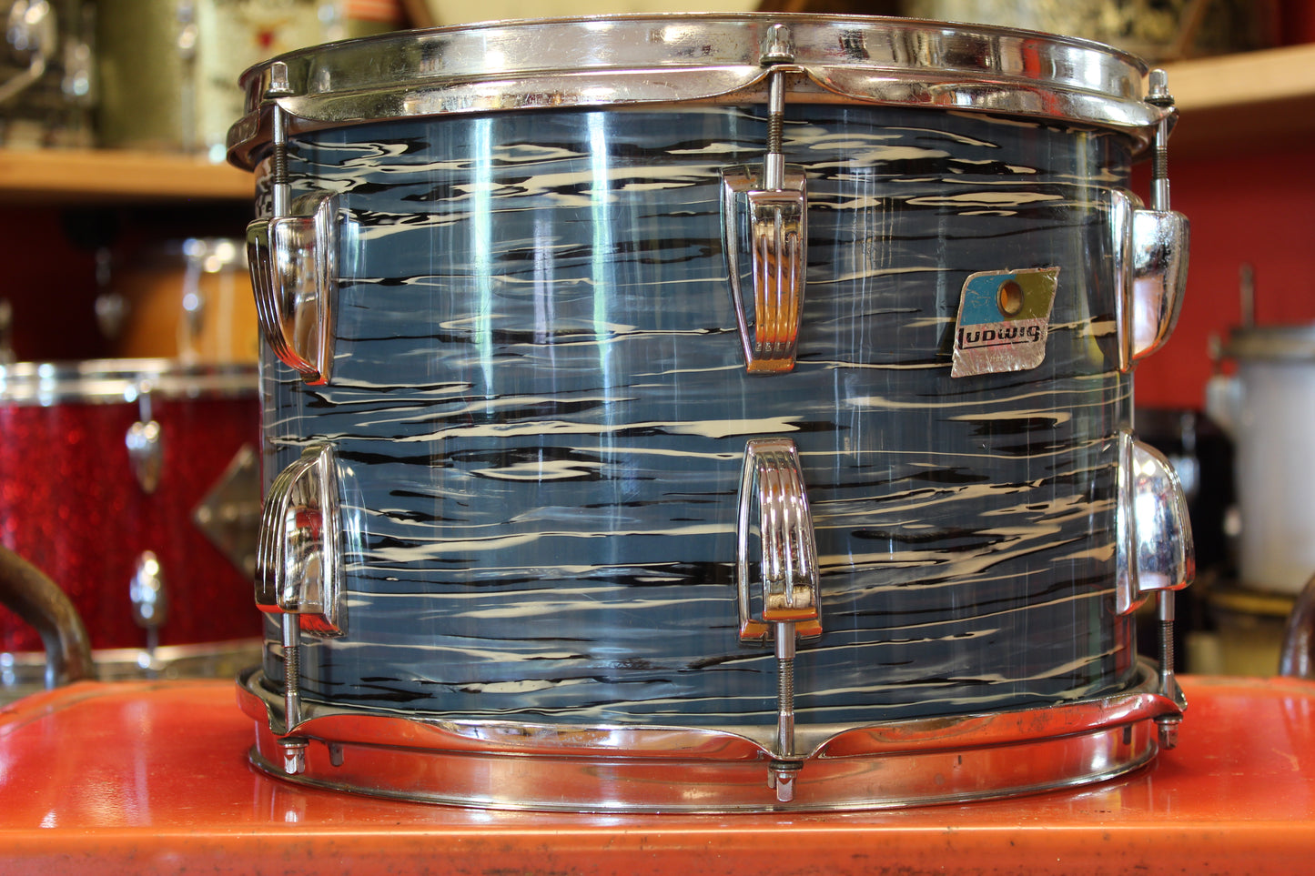 1970's Ludwig Super Classic in Bowling Ball Blue Oyster 14x22 16x16 9x13