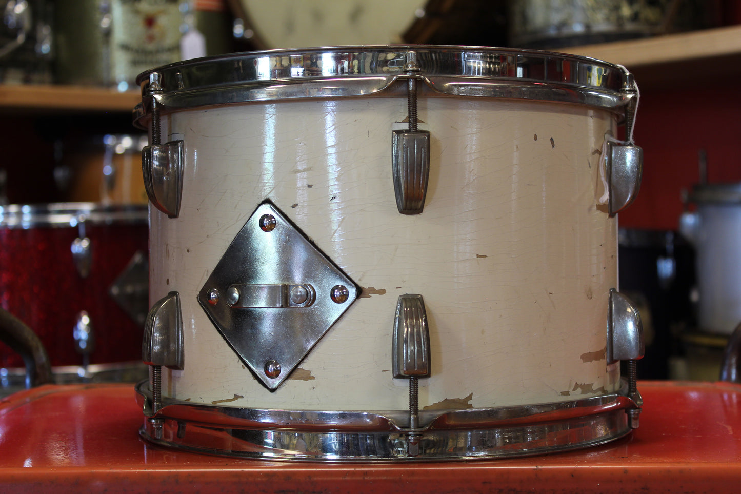 1960's Ludwig Drum kit in White Duco 14x22 14x14 8x12